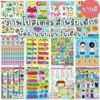ราคา ภาพโปสเตอร์สำหรับเด็ก โปสเตอร์หัดอ่าน หัดอ่าน ก ไก่ ก-ฮ abc a-z นับเลข 1-100 สระ สูตรคูณ โปสเตอร์เด็ก อนุบาล ฝึกอ่าน (15019525392)