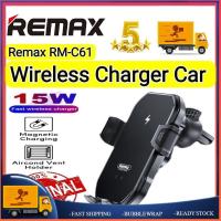 ราคา REMAX RM-C61 Car Holder Wireless Charger Car Car Charger Wireless Car Charger Auto Clamping Phone Holder Fon Holder Car (44856298661)