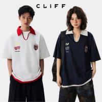 ราคา CLIFF เสื้อโปโลรุ่นใหม่ ปกเสื้อ U สไตล์วิทยาลัย แบบหลวมลำลอง ชุดคู่รัก (24194133263)