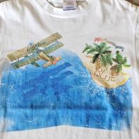ราคา Vintage Liquid Blue T Shirt Made in USA มือสอง สภาพดี (28536196312)