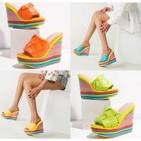 ราคา รองเท้าส้นเตารีดแบบสวม ไซต์ 34-43 สีส้ม/ฟ้า/เขียว/เหลือง (6459831305)
