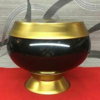 ราคา บาตรพระเคลือบดำ 7 นิ้ว พร้อมฝาและขา (2719771551)