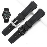 ราคา EF552 สีดํายางซิลิโคนกีฬานาฬิกาสําหรับ Casio Edifice EF-552 สายนาฬิกา EF-552D ผู้ชายสร้อยข้อมือสแตนเลส Clasp 25*20 มม. (43408590553)