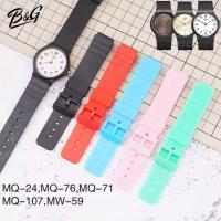 ราคา (พร้อมส่ง) สายนาฬิกาข้อมือ 16มม.สำหรับ Casio MW-59 MQ-24 MQ-27 MQ-76 MQ-71 MQ-107เปลี่ยนยางเรซิ่นกันน้ำเข็มขัด (55855861155)