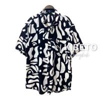 ราคา Kibeto เสื้อฮาวายสีดําลายหินกราฟิกผ้าสปันเรยอนเนื้อนุ่มสวมใส่สบาย ML XL 2XL 3XL (53407210300)