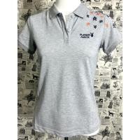 ราคา Playboy:เสื้อโปโลสไตล์สีเทาของผู้หญิง (28873390558)