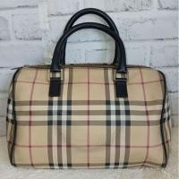 ราคา Burberry Vintage Y2K Bag มือสอง ลาย Nova Check ทรง Boston หนังแท้ Made in Italy กระเป๋าแบรนด์เนมวินเทจ Boston (50006830935)
