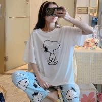 ราคา ชุดนอน ชุดเซต เสื้อนอน ชุดเซตนอน แบบ 2ชิ้น เสื้อ+กางเกง ลายน่ารักๆ ลายการ์ตูนสวยๆ (7297678679)
