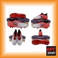 ราคา รองเท้ากีฬา รองเท้าสตั๊ด HARA F88X3 ขาวแดง (2662849449)