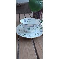 ราคา ชุดกาแฟลายดอกไม้ม่วงนำเข้าญี่ปุ่น150 บาท 2 ชุด(พร้อมจานรอง) (25617106505)