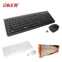 ราคา OKER คีย์บอร์ดเม้า Wireless (G1000) แถมฟรี แผ่นรองเม้าส์ (991688463)