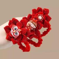 ราคา ผ้าผูกผมสีแดงสำหรับเด็กผู้หญิง มีแถบยางยืด และยืดหยุ่นสูง (56254110951)