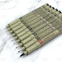 ราคา ปากกาพิกม่า ปากกาตัดเส้น SAKURA รุ่น Pigma Micron หมึกสีดำ แบบหัวเข็ม ขนาด 003, 005, 01, 02, 03, 04, 05, 08, BR (11325776665)