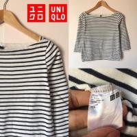 ราคา Uniqlo แขนสามส่วนลายทาง (4616167556)