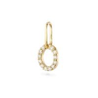 ราคา จี้ทองแท้ 9K/14K ตัวอักษร O ฝังเพชร - O Letter Pendant with Diamonds (51655314979)