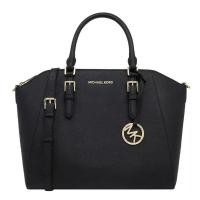ราคา Michael Kors แท้​ รุ่น​ Charlotte Pebbled Leather Bag# สี​ดำ​ Black กระเป๋าถือและสะพาย​ข้าง (22011037566)