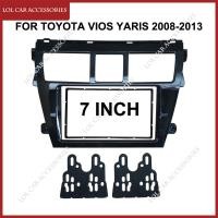 ราคา 7 นิ้วสําหรับ Toyota Vios Yaris 2008-2013 รถวิทยุสเตอริโอ Android GPS MP5 Player 2 Din Head Unit ปลอกกรอบ Fascia Dash Cover (29374369936)
