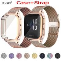 ราคา jansin สาย + เคส garmin venu sq 2 สายนาฬิกาสแตนเลส พร้อมเคส สำหรับ garmin venu sq sq 2 music สมาร์ทวอทช์ (19818065522)