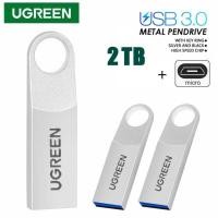 ราคา [HOT ❀ FGFDGFDG 118] AC Ugreen 3.0 2TB 1TB Metal Pendrive Waterproof USB Memoria Flash Drive (27303732167)