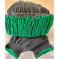 ราคา ถุงมือผ้าฝ้ายทอ ขนาด 500กรัม(ขอบเขียว)สีเทา (12 คู่) (21181175863)