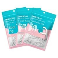 ราคา dental floss ไหมขัดฟัน Watsons Smooth Dental Floss Stick Interdental ทําความสะอาดไม้จิ้มฟันไหมขัดฟัน Ultra-Fine ไหมขัดฟันแบบด้ายเดียวผู้ใหญ่ F (50709633106)