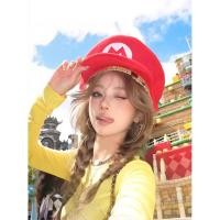 ราคา หมวกมาริโอ้ หมวกตลก Mario Hat Super Mario อุปกรณ์คอสเพลย์2025หมวกใบใหญ่แสดงใบหน้าเล็กเหมาะสำหรับ Universal Studios (40477642099)