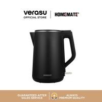 ราคา HOMEMATE กาต้มน้ำผนังสองชั้น 1.5 ลิตร สีดำ HOM-264103 (54801103365)