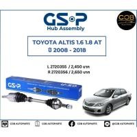 ราคา เพลาขับทั้งเส้น ซ้าย/ขวา Toyota Altis 1.6 / 1.8 AT ปี 08-18 เพลาขับทั้งเส้น GSP (22930863178)