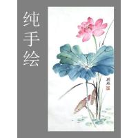 ราคา การปรับแต่งภาพวาดจีนใหม่ดอกบัวบริสุทธิ์มือวาดฟรีมือดอกไม้นกหมึกห้องนั่งเล่นภาพวาดตกแต่งภาพวาดจีนภาพวาดประแท (56359705988)