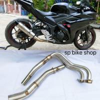 ราคา คอท่อฟูล yamaha R3 mt03 2.0 ผลิตไทย แบบ2in1 (41227848016)