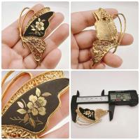 ราคา เข็มกลัด งานกรีดทองสเปน งานตู้ญี่ปุ่นมือสอง (45858318235)