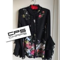 ราคา CPS CHAPS เสื้อเชิ้ตสีดำลายดอกไม้ แขนกระดิ่ง กระดุมซ่อน ไซส์M มือสอง สภาพนางฟ้า ขอส่งต่อถูกๆนะค่าาา (588308280)