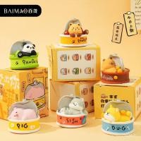 ราคา Bai Mao Original กระป๋องสัตว์เลี้ยงน่ารัก Panda Capybara ตุ๊กตาเรซิ่นตกแต่งรถตกแต่งบ้านของขวัญ (53309141839)