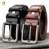 ราคา INQUIRY IMPACT Men PU Belt, Retro Classic Alloy Leather Belt, แฟชั่นทนทานอเนกประสงค์ Texture Casual เข็มขัดเอวกางเกง (53008143263)