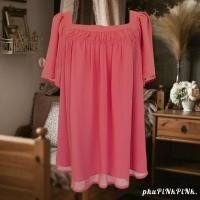 ราคา เสื้อตัวยาว มินิเดรสได้ สีชมพูโอรส สไตล์โบฮีเมียน แฟรี่ ผ้าพลิ้วนุ่มใส่สบาย ฟรีไซส์ [ถ่ายจากสินค้าจริง] (20187386459)