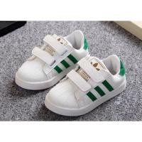 ราคา รองเท้าเด็ก ผ้าใบเด็ก Adidas สีขาวแถบสีเขียว (7169911)