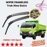 ราคา Hino Dutro ที่ปัดน้ําฝนรถบรรทุก Frameless Banana Rubber ที่ปัดน้ําฝนกระจกรถยนต์ 1 ชุด Original Hino Universal Truck Car Variations AIS OTOPARTS (54009040382)