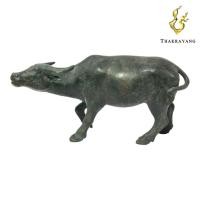 ราคา THAKRAYANG รูปปั้นตกแต่งบ้าน ควายทองเหลืองยืนซ้าย เล็ก (446254495)