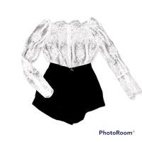 ราคา ส่งต่อ เสื้อลูกไม้สีขาวแขนยาว ใส่ไปงานบุญ ไปทำบุญ ใส่ไปเที่ยวไปทะเล (13387649765)