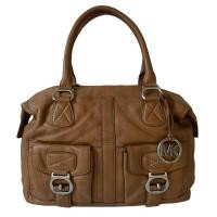 ราคา Michael Kors กระเป๋าถือหนังแท้สีน้ำตาล (47354084701)