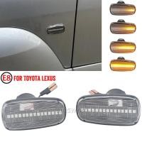 ราคา (ซ้าย + ขวา) สําหรับ Toyota Prius Kluger Wish Land Cruiser 200 Prado 120 RAV4 Altezza Lexus IS300 LED ด้านข้างไฟเลี้ยว (54208455054)