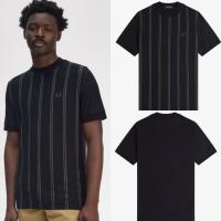 ราคา Fred perry Striped T-Shirt in Black รุ่นคอหนา(ราคาพิเศษ) (43809405761)