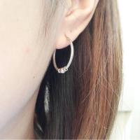 ราคา Minimalist925 ต่างหูห่วงสไตล์บาหลีเงินแท้ (272687197)