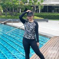 ราคา MABB - Thunder Swimwear ชุดว่ายน้ำแขนยาว กางเกงขายาว เซ็ต3ชิ้น ชุดว่ายน้ำสาวอวบ มีไซส์ใหญ่ (28544217449)