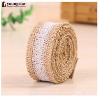 ราคา ใช่ ม้วนริบบิ้นผ้ากระสอบธรรมชาติพร้อมงานฝีมือลูกไม้สีขาว, เทปงานฝีมือแฮนด์เมด ทําเอง สําหรับตกแต่งงานแต่งงานโปรดปราน (28042027294)