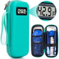 ราคา InsulinCoolerTravelCaseTSAApproved,TemperatureDisplayInsulinTravelCaseforInsulinIcePack,TravelDiabeticSupplies(สีเขียว) (54908777768)
