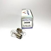 ราคา หลอดไฟ 308 Japauto (หลอดไฟเบรค/ไฟหรี่) 2จุด 24V 25/10W #308 1กล่อง (4235681063)