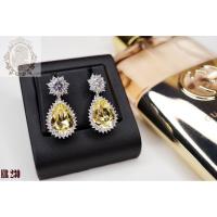 ราคา ต่างหูเพชรcz แบบห้อยพลอยสังเคราะห์ น้ำทองล้อมด้วยเพชร (5409148360)