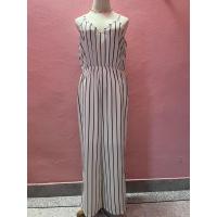 ราคา ชุดจั๊มสีขาวลายทางตรง สายเดี่ยว (22376646979)