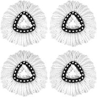 ราคา Qulable 4 Pack EasyWring Spin Mop Refill Replacement Heads - Microfiber, Compatible with Triangle Spin Mop, Multi-Surface Cleaning (50909748275)